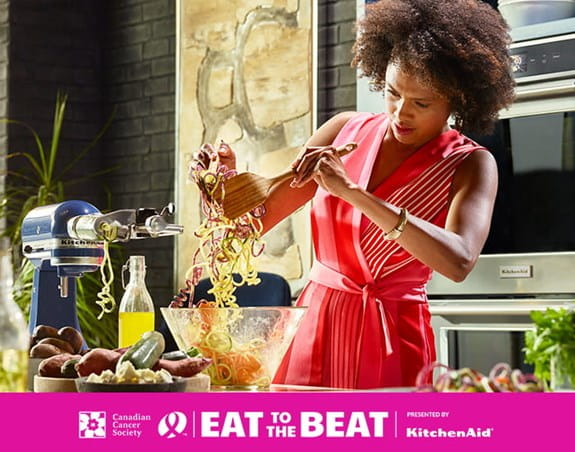 Woman cooking in kitchen