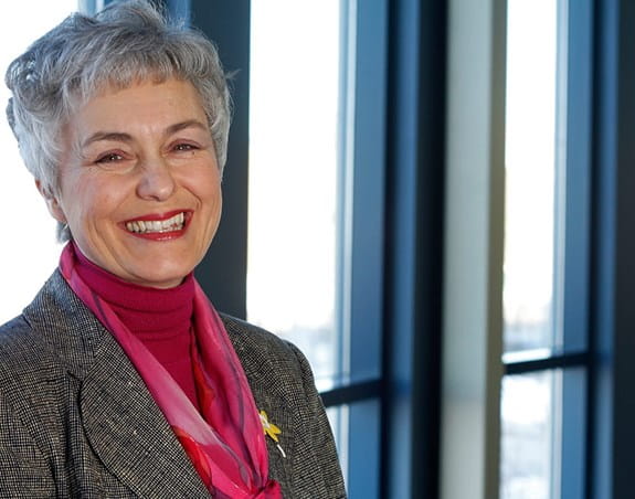 A photo of Dr Christine Friedenreich, a CCS-funded prevention & survivorship researcher,