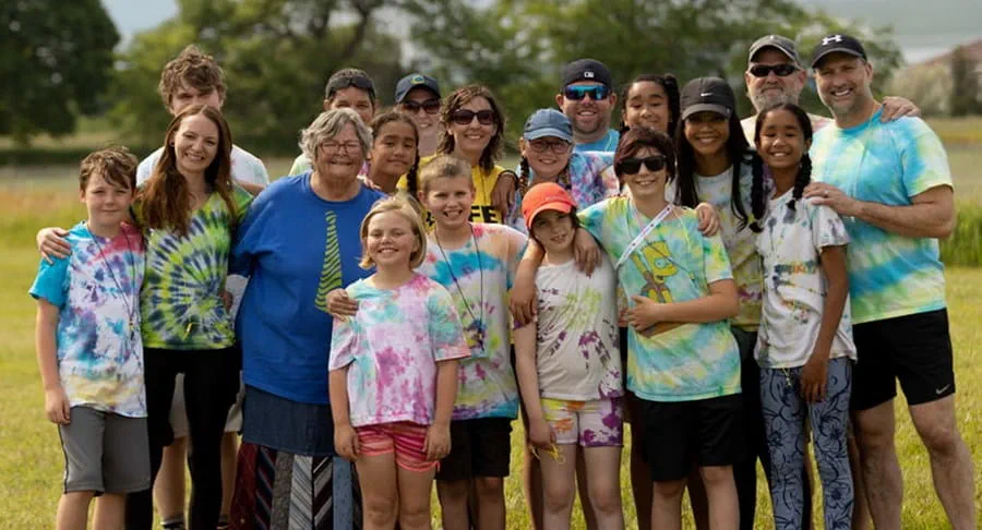 A group of people outside